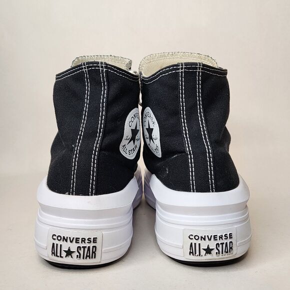Converse Chuck Taylor All Star Move Platform Shoes Sneakers Womens 8 Black - Picture 7 of 16